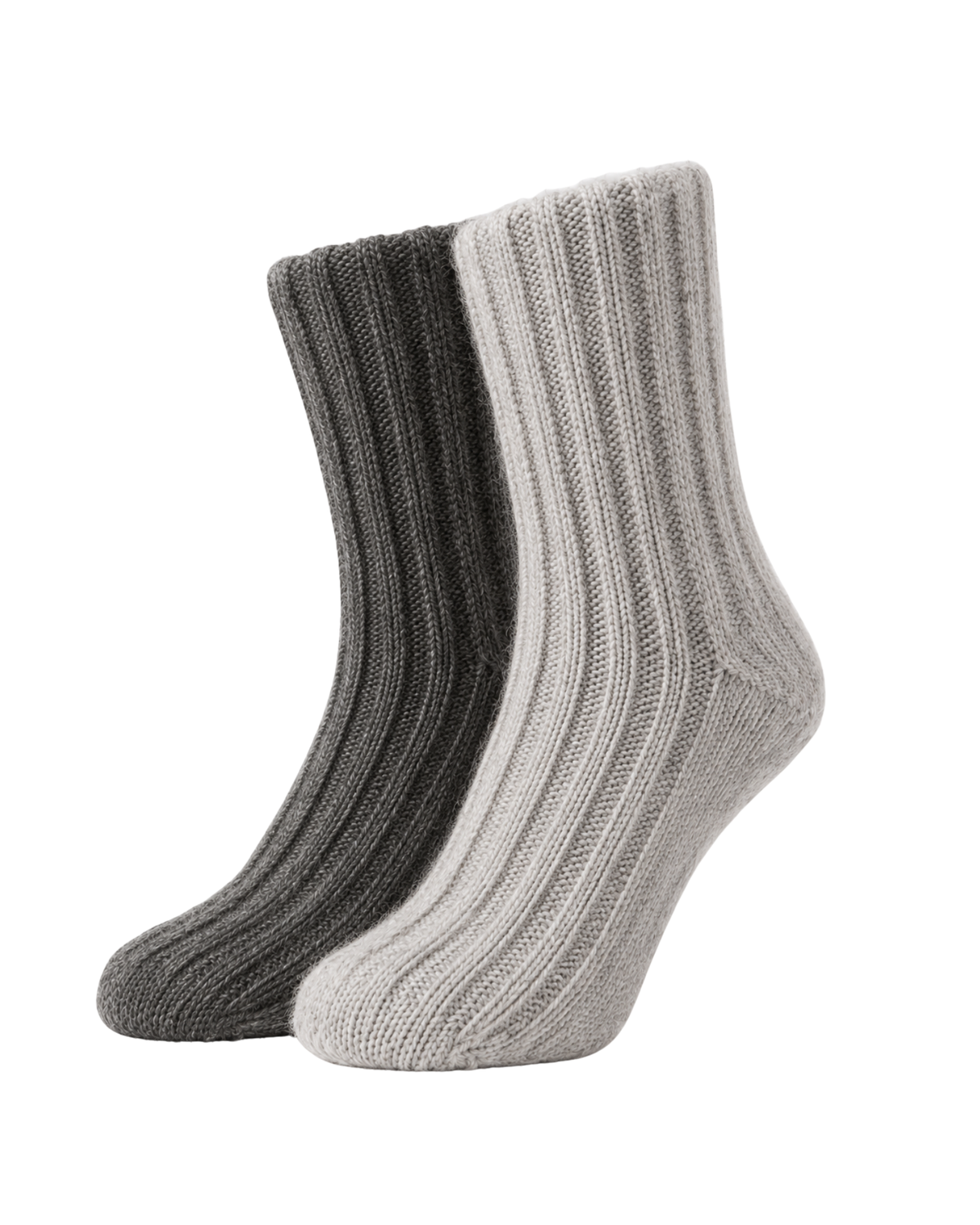 Alpaka Wollsocken 2er-Pack Grau/Anthrazit – Packshot