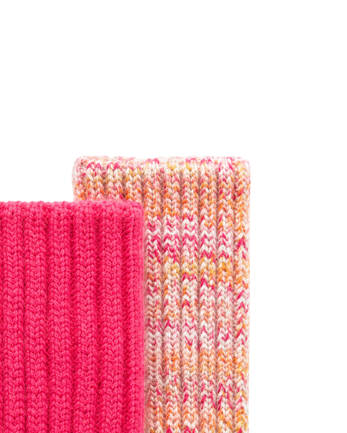Alpaka Wollsocken 2er-Pack Pink/Rosé meliert – Detailansicht Strick