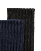 Alpaka Wollsocken 2er-Pack Navy/Schwarz – Detailansicht Strick