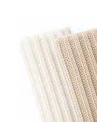 Alpaka Wollsocken 2er-Pack Creme/Beige – Detailansicht Strick