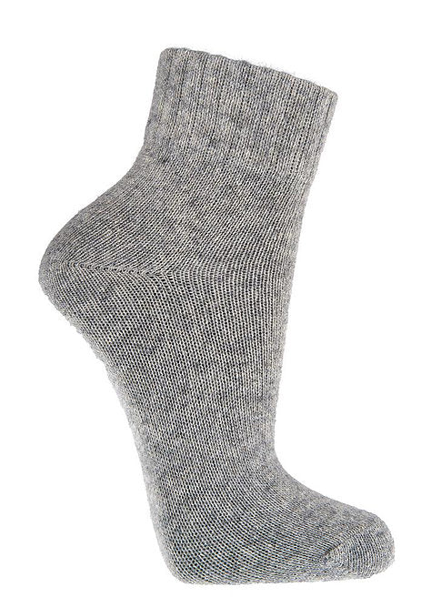 HomeOfSocks Socken Sneaker Kurz Cashmere Wolle Viskose Goat Kuschelig Warm Grau