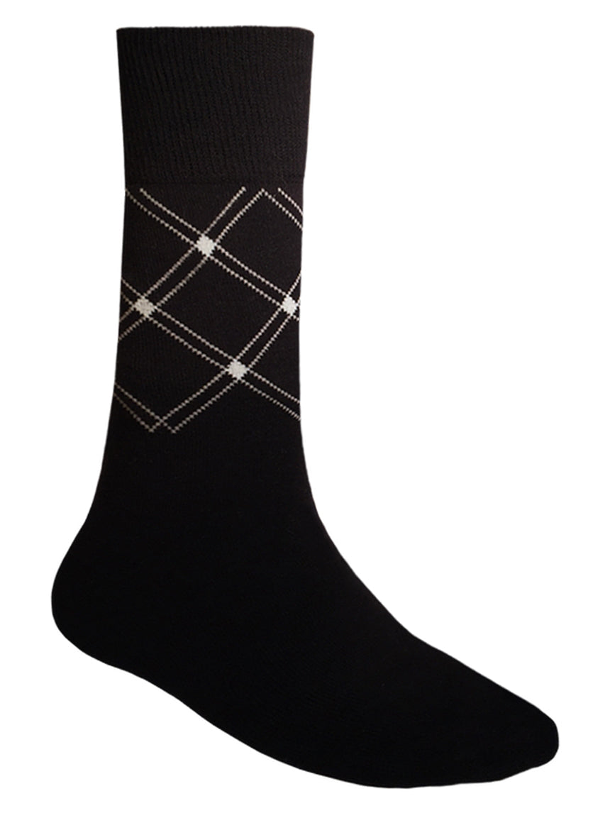 HomeOfSocks Socken Business Casual Socks Baumwolle Kariert Raute Black