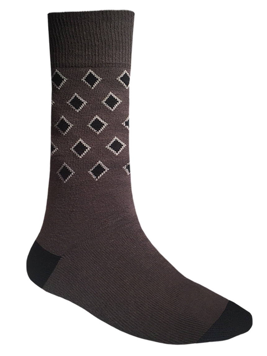 HomeOfSocks Business Casual Socken Raute Baumwolle Grau