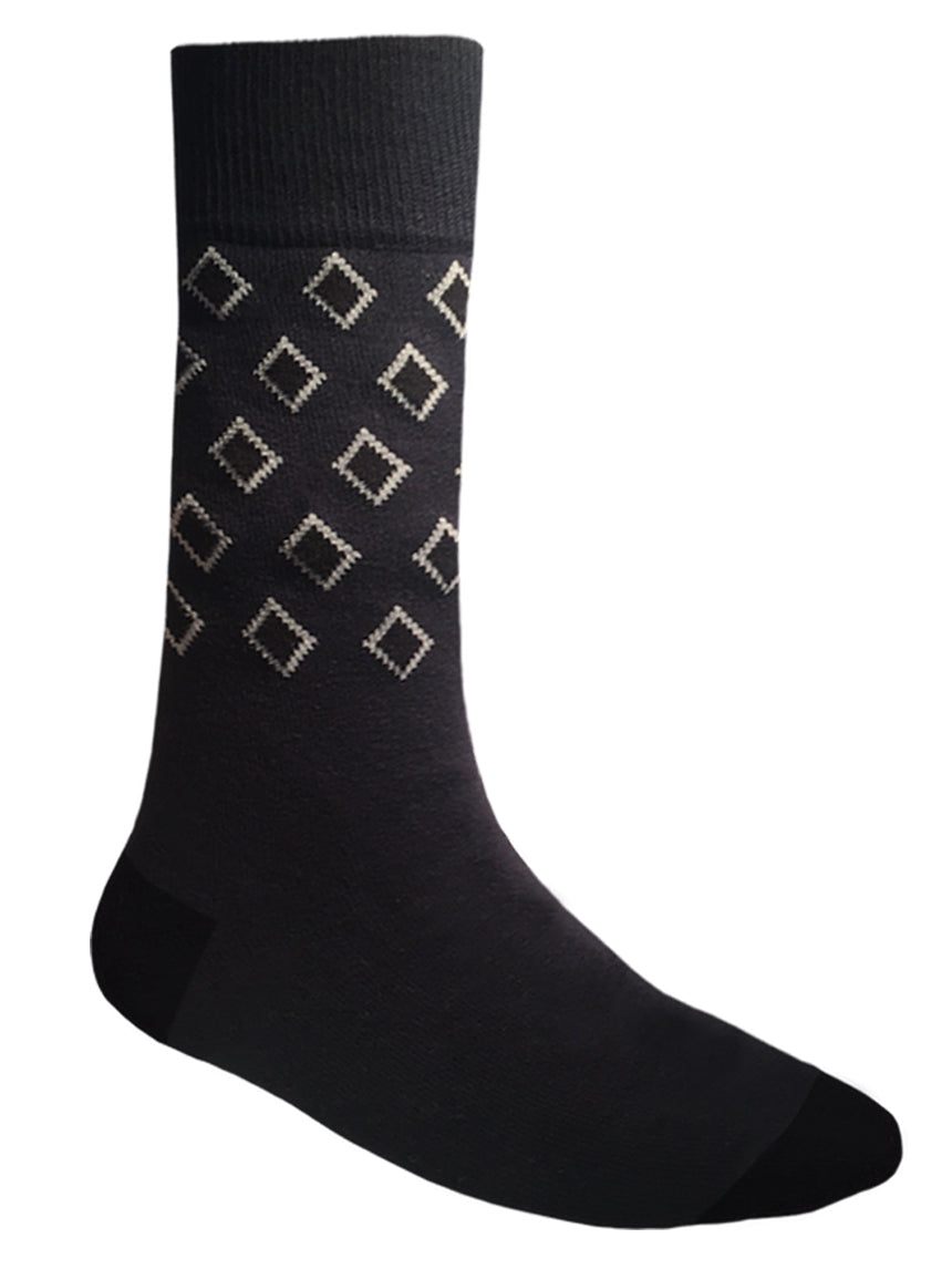 HomeOfSocks Business Casual Socken Raute Baumwolle Navy