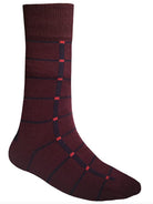 HomeOfSocks Socken Business Casual Socks Baumwolle Kariert Bordeaux