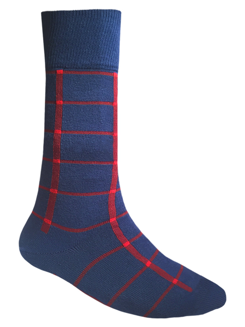 HomeOfSocks Socken Business Casual Socks Baumwolle Kariert Blau